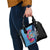 Bula Fiji Vintage Fijian Masi Pattern Shoulder Handbag Blue Unique LT9 - Polynesian Pride