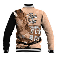 Bula Fiji Vintage Fijian Masi Pattern Baseball Jacket Peach Fuzz Unique LT9 - Polynesian Pride