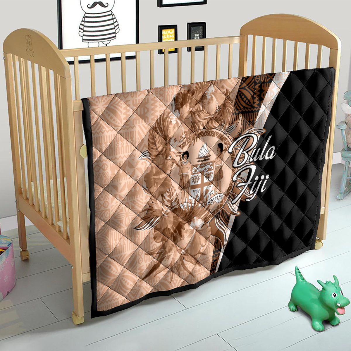 Bula Fiji Vintage Fijian Masi Pattern Quilt Peach Fuzz Unique LT9 - Polynesian Pride