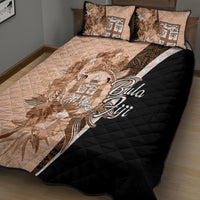Bula Fiji Vintage Fijian Masi Pattern Quilt Bed Set Peach Fuzz Unique LT9 - Polynesian Pride