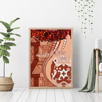 Vintage Tonga Kahoa Heilala Flower Canvas Wall Art LT9 - Polynesian Pride