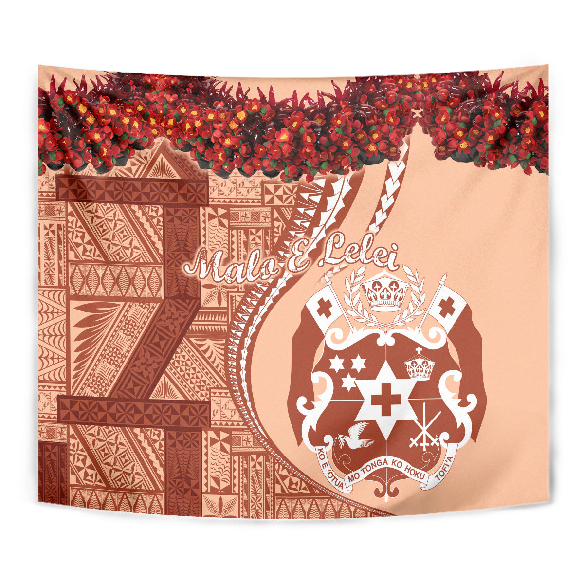 Vintage Tonga Kahoa Heilala Flower Tapestry LT9 - Polynesian Pride