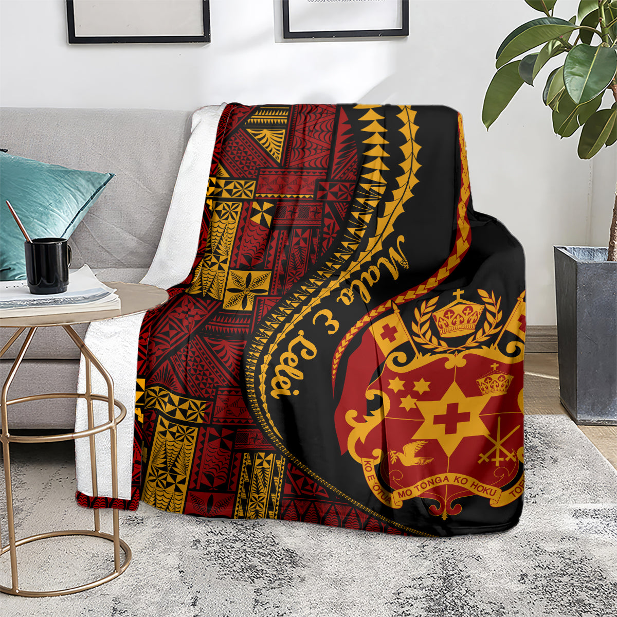 Vintage Tonga Malo E Lelei Ngatu Pattern Blanket LT9 - Polynesian Pride