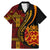 Vintage Tonga Malo E Lelei Ngatu Pattern Family Matching Mermaid Dress and Hawaiian Shirt LT9 Dad's Shirt - Short Sleeve Red - Polynesian Pride