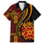 Vintage Tonga Malo E Lelei Ngatu Pattern Family Matching Tank Maxi Dress and Hawaiian Shirt LT9 Dad's Shirt - Short Sleeve Red - Polynesian Pride