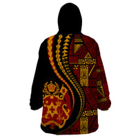 Vintage Tonga Malo E Lelei Ngatu Pattern Wearable Blanket Hoodie LT9 - Polynesian Pride