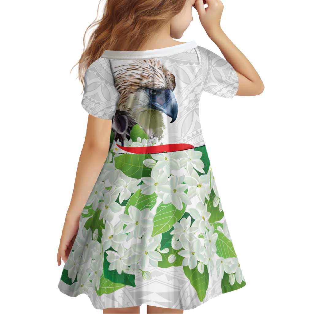 Philippines Eagle and Sampaguita Flowers Family Matching Tank Maxi Dress and Hawaiian Shirt Polynesian Pattern LT9 - Polynesian Pride