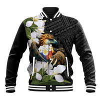 Philippines Eagle with Coat Of Arm Baseball Jacket Simple Sampaguita Jasmine
