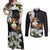 Philippines Eagle with Coat Of Arm Couples Matching Off Shoulder Maxi Dress and Long Sleeve Button Shirt Simple Sampaguita Jasmine
