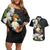 Philippines Eagle with Coat Of Arm Couples Matching Off Shoulder Short Dress and Hawaiian Shirt Simple Sampaguita Jasmine