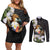 Philippines Eagle with Coat Of Arm Couples Matching Off Shoulder Short Dress and Long Sleeve Button Shirt Simple Sampaguita Jasmine