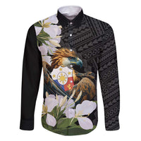 Philippines Eagle with Coat Of Arm Family Matching Tank Maxi Dress and Hawaiian Shirt Simple Sampaguita Jasmine
