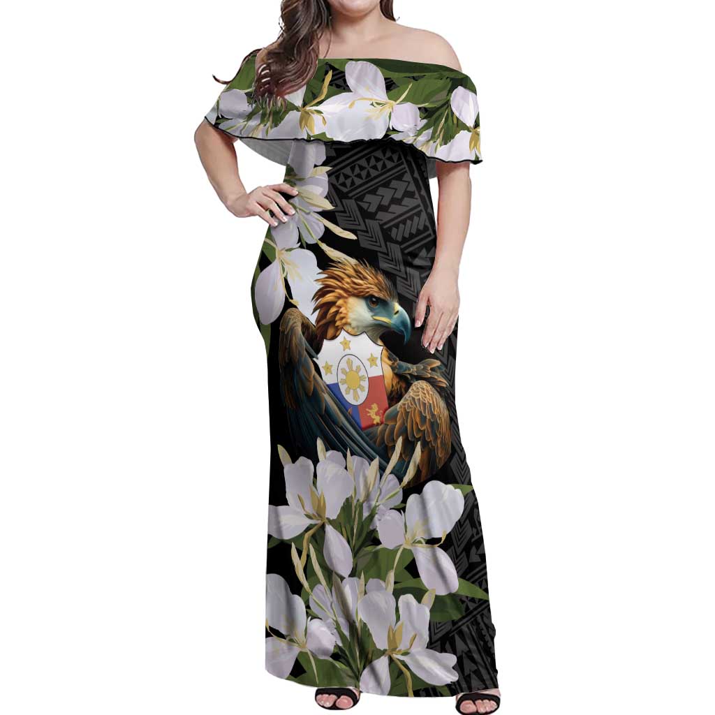 maxi dress philippines Philippines Eagle with Coat Of Arm Off Shoulder Maxi Dress Simple Samp