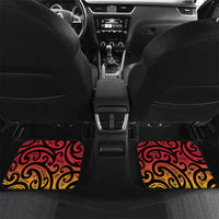 New Zealand Rangatira Custom Car Mats Red and Gold Niho Taniwha Maori Tribal