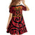 New Zealand Rangatira Custom Family Matching Mermaid Dress and Hawaiian Shirt Red and Gold Niho Taniwha Maori Tribal
