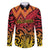 New Zealand Rangatira Custom Family Matching Short Sleeve Bodycon Dress and Hawaiian Shirt Red and Gold Niho Taniwha Maori Tribal