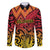 New Zealand Rangatira Custom Family Matching Summer Maxi Dress and Hawaiian Shirt Red and Gold Niho Taniwha Maori Tribal