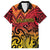 New Zealand Rangatira Custom Hawaiian Shirt Red and Gold Niho Taniwha Maori Tribal