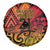 New Zealand Rangatira Custom Spare Tire Cover Red and Gold Niho Taniwha Maori Tribal