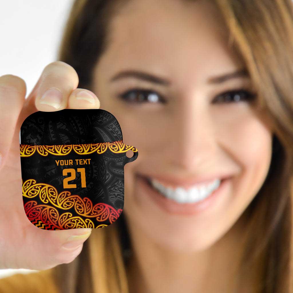 New Zealand Rugby Pacific Custom AirPods Case Rangatira Maori Kowhaiwhai Pattern - Polynesian Pride