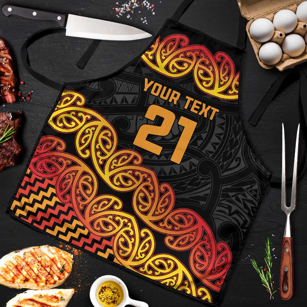 New Zealand Rugby Pacific Custom Apron Rangatira Maori Kowhaiwhai Pattern - Polynesian Pride