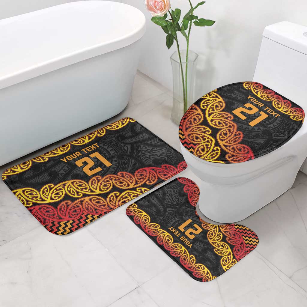 New Zealand Rugby Pacific Custom Bathroom Set Rangatira Maori Kowhaiwhai Pattern - Polynesian Pride