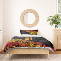 New Zealand Rugby Pacific Custom Bedding Set Rangatira Maori Kowhaiwhai Pattern