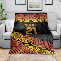 New Zealand Rugby Pacific Custom Blanket Rangatira Maori Kowhaiwhai Pattern
