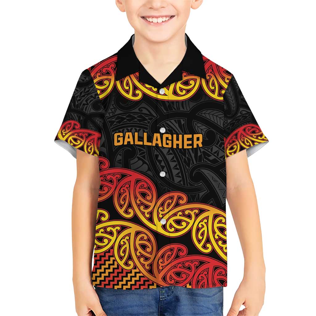 New Zealand Rugby Pacific Custom Family Matching Short Sleeve Bodycon Dress and Hawaiian Shirt Rangatira Maori Kowhaiwhai Pattern