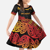 New Zealand Rugby Pacific Custom Family Matching Tank Maxi Dress and Hawaiian Shirt Rangatira Maori Kowhaiwhai Pattern