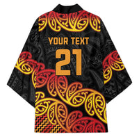 New Zealand Rugby Pacific Custom Kimono Rangatira Maori Kowhaiwhai Pattern - Polynesian Pride