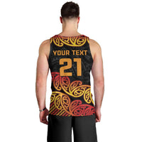 New Zealand Rugby Pacific Custom Men Tank Top Rangatira Maori Kowhaiwhai Pattern