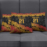 New Zealand Rugby Pacific Custom Pillow Cover Rangatira Maori Kowhaiwhai Pattern - Polynesian Pride
