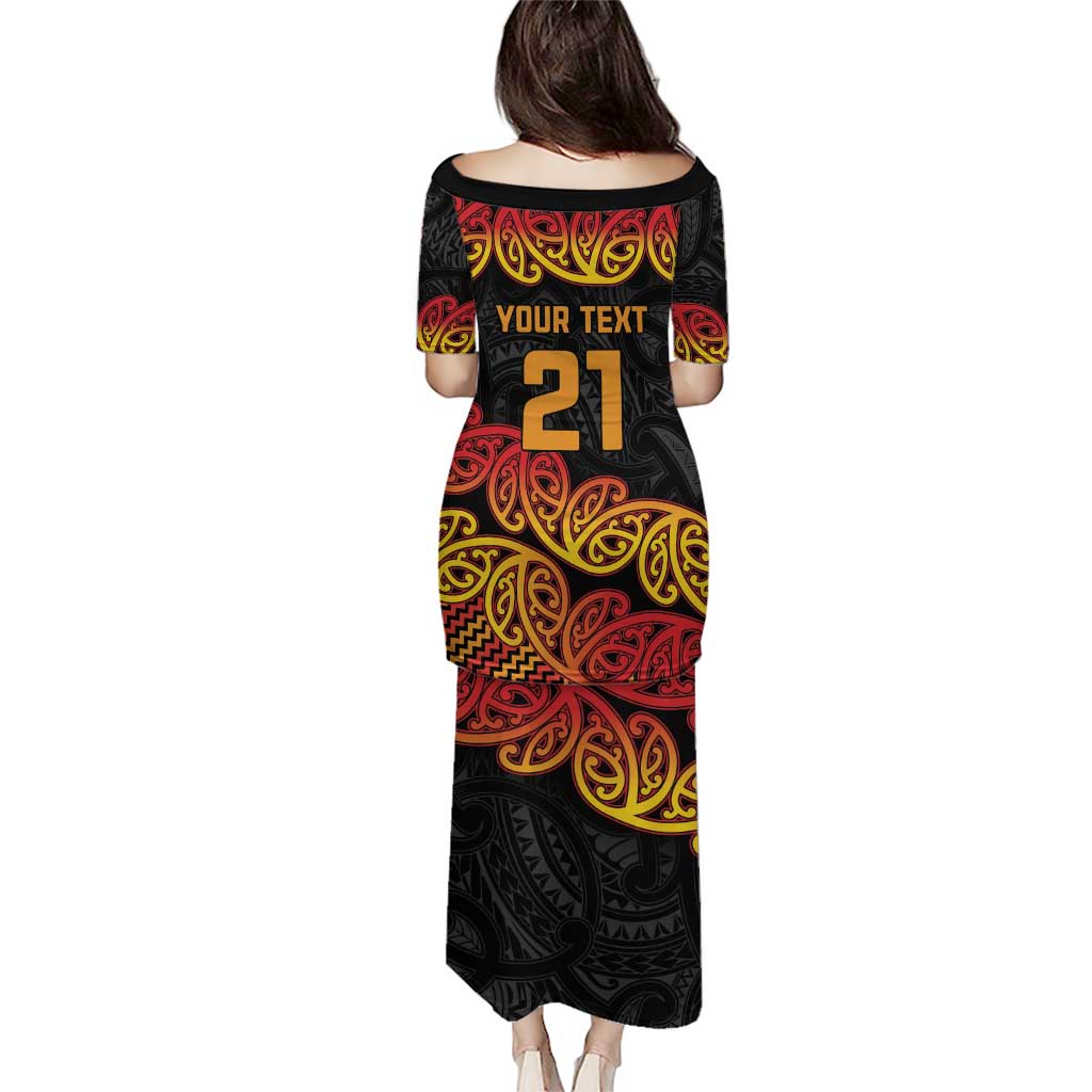 New Zealand Rugby Pacific Custom Puletasi Rangatira Maori Kowhaiwhai Pattern