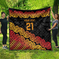 New Zealand Rugby Pacific Custom Quilt Rangatira Maori Kowhaiwhai Pattern