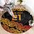 New Zealand Rugby Pacific Custom Round Carpet Rangatira Maori Kowhaiwhai Pattern
