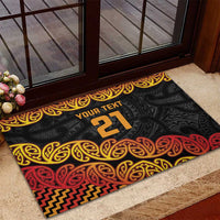 New Zealand Rugby Pacific Custom Rubber Doormat Rangatira Maori Kowhaiwhai Pattern