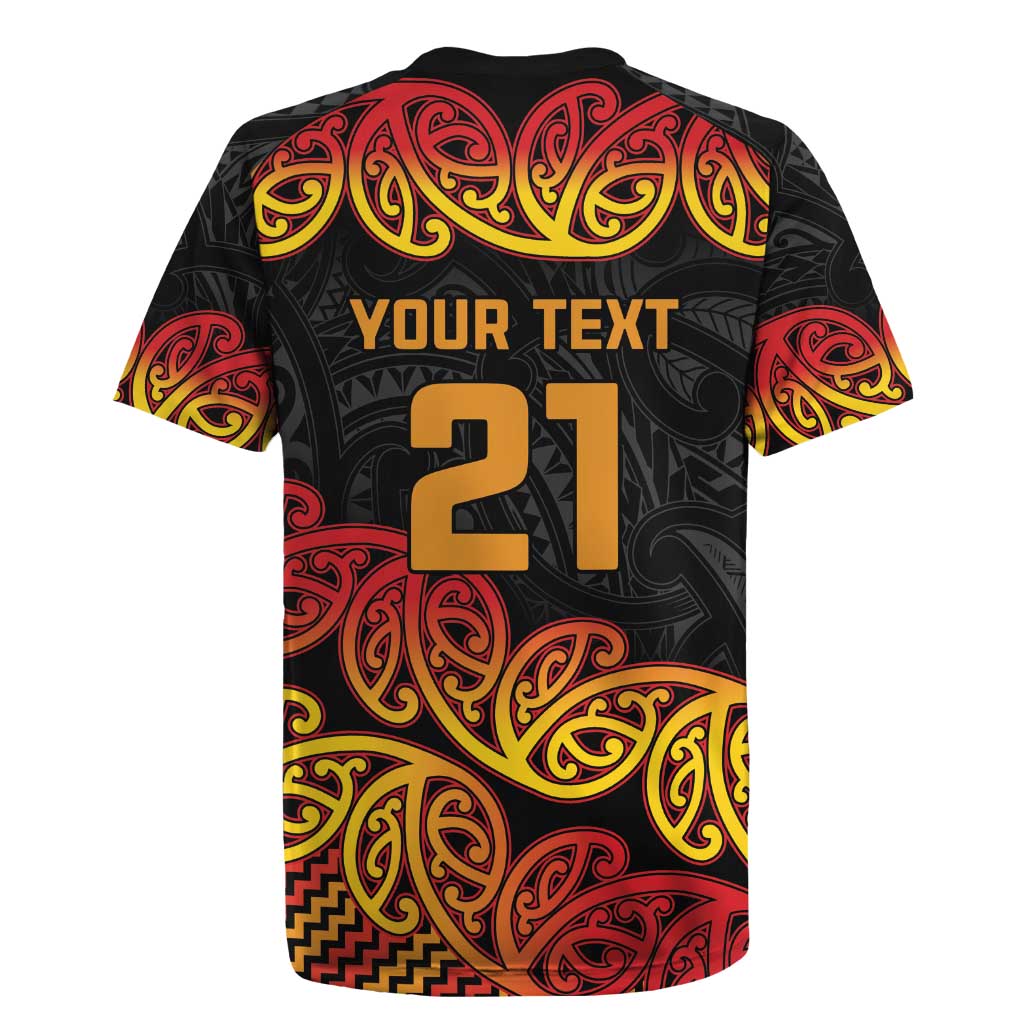 New Zealand Rugby Pacific Custom Rugby Jersey Rangatira Maori Kowhaiwhai Pattern