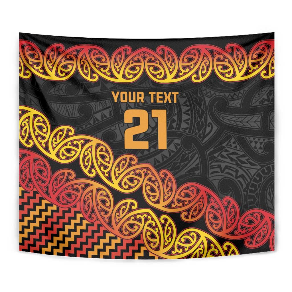New Zealand Rugby Pacific Custom Tapestry Rangatira Maori Kowhaiwhai Pattern
