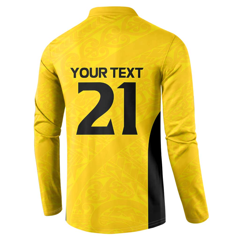 New Zealand Rugby Pacific Custom Button Sweatshirt Hau Awhiowhio Maori Tribal Tattoo