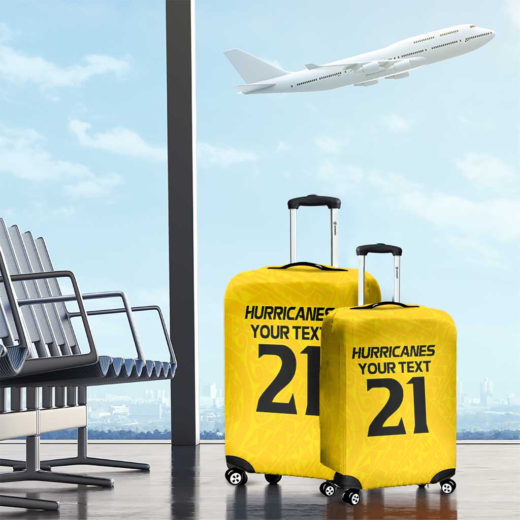 New Zealand Rugby Pacific Custom Luggage Cover Hau Awhiowhio Maori Tribal Tattoo