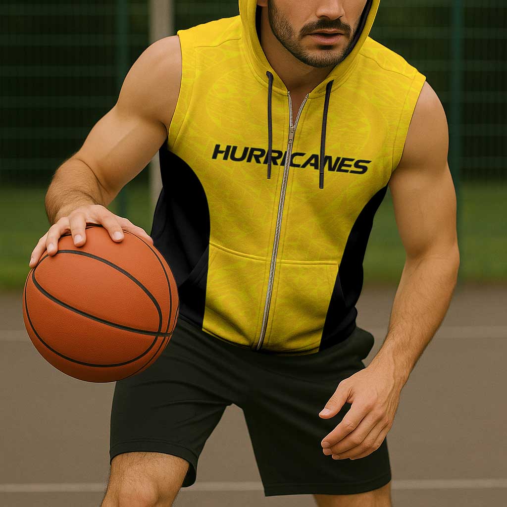 New Zealand Rugby Pacific Custom Sleeveless Zip Hoodie Hau Awhiowhio Maori Tribal Tattoo - Polynesian Pride