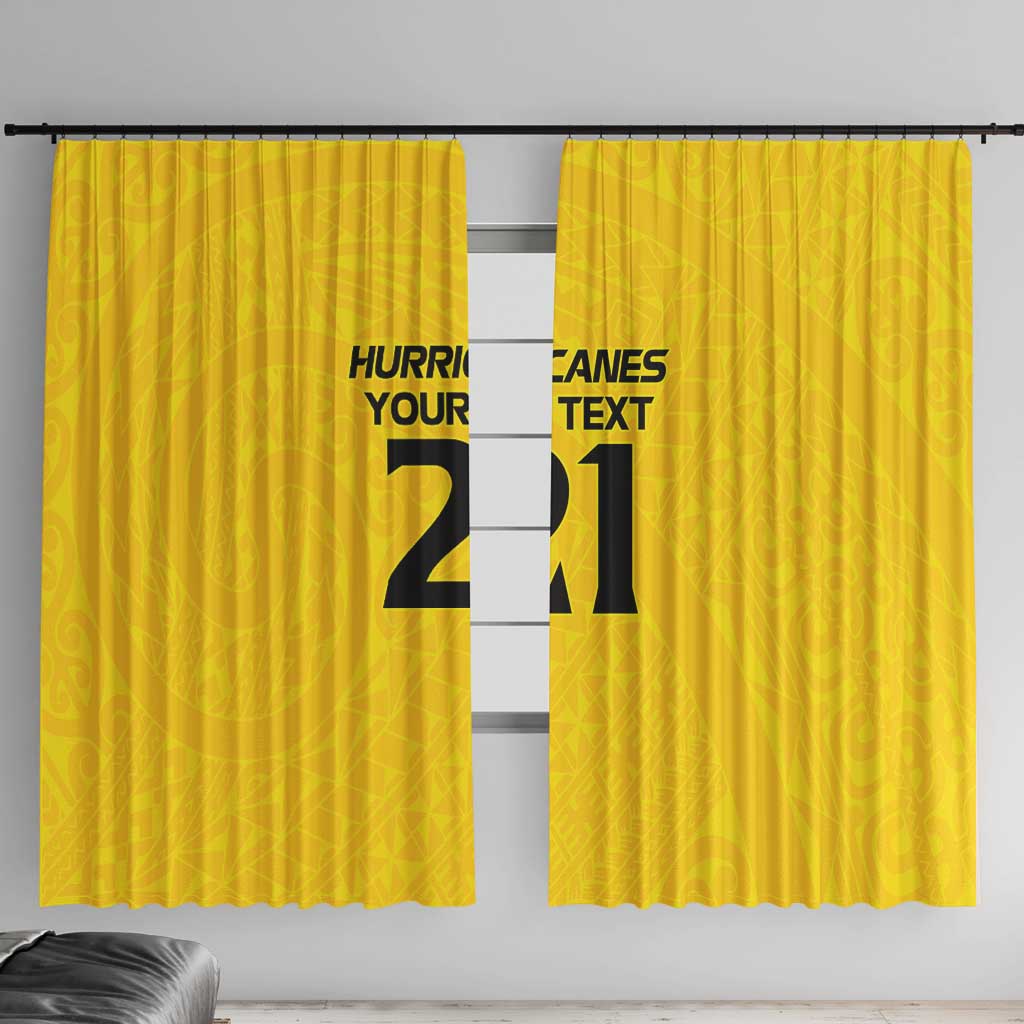 New Zealand Rugby Pacific Custom Window Curtain Hau Awhiowhio Maori Tribal Tattoo