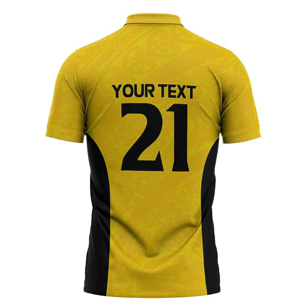 New Zealand Rugby Pacific Custom Zipper Polo Shirt Hau Awhiowhio Maori Tribal Tattoo - Polynesian Pride