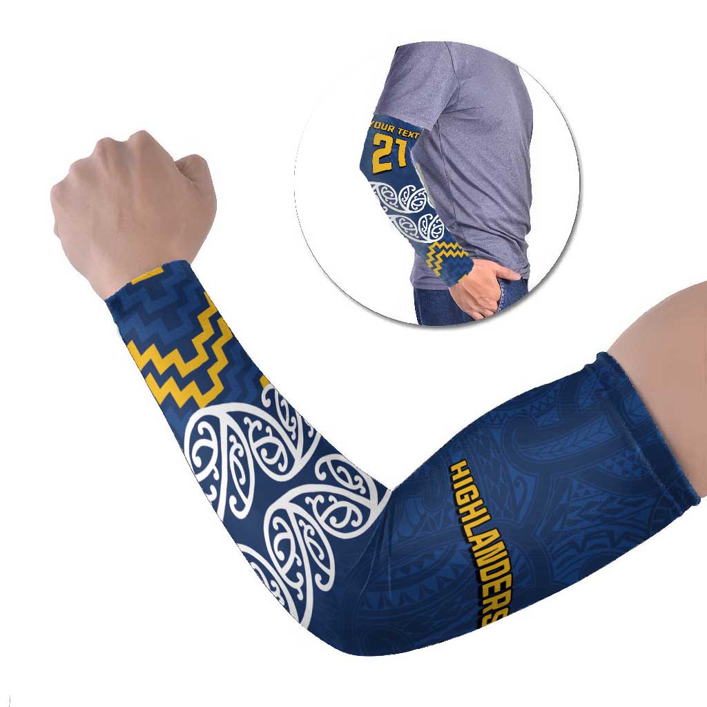 New Zealand Rugby Pacific Custom Arm Sleeves Kahupeka Maori Kowhaiwhai Pattern - Polynesian Pride