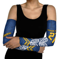 New Zealand Rugby Pacific Custom Arm Sleeves Kahupeka Maori Kowhaiwhai Pattern - Polynesian Pride