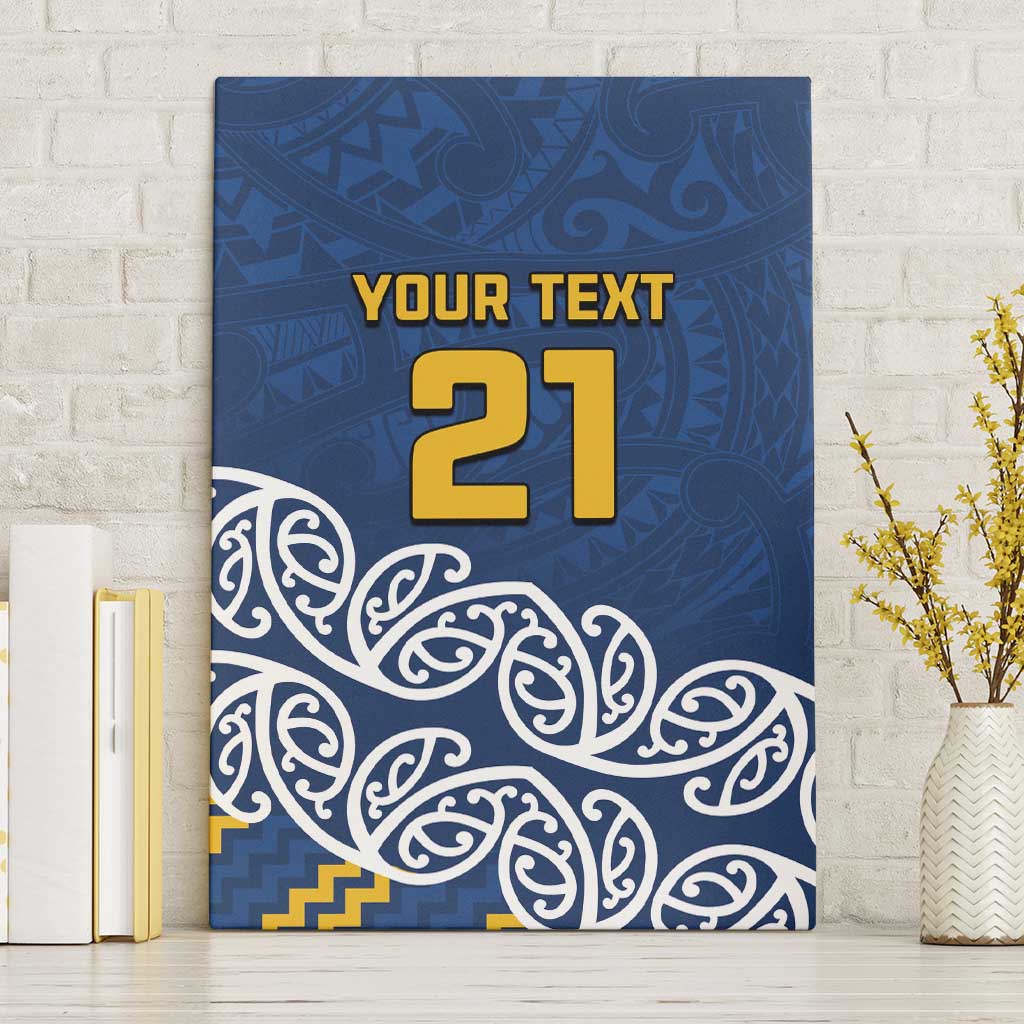 New Zealand Rugby Pacific Custom Canvas Wall Art Kahupeka Maori Kowhaiwhai Pattern