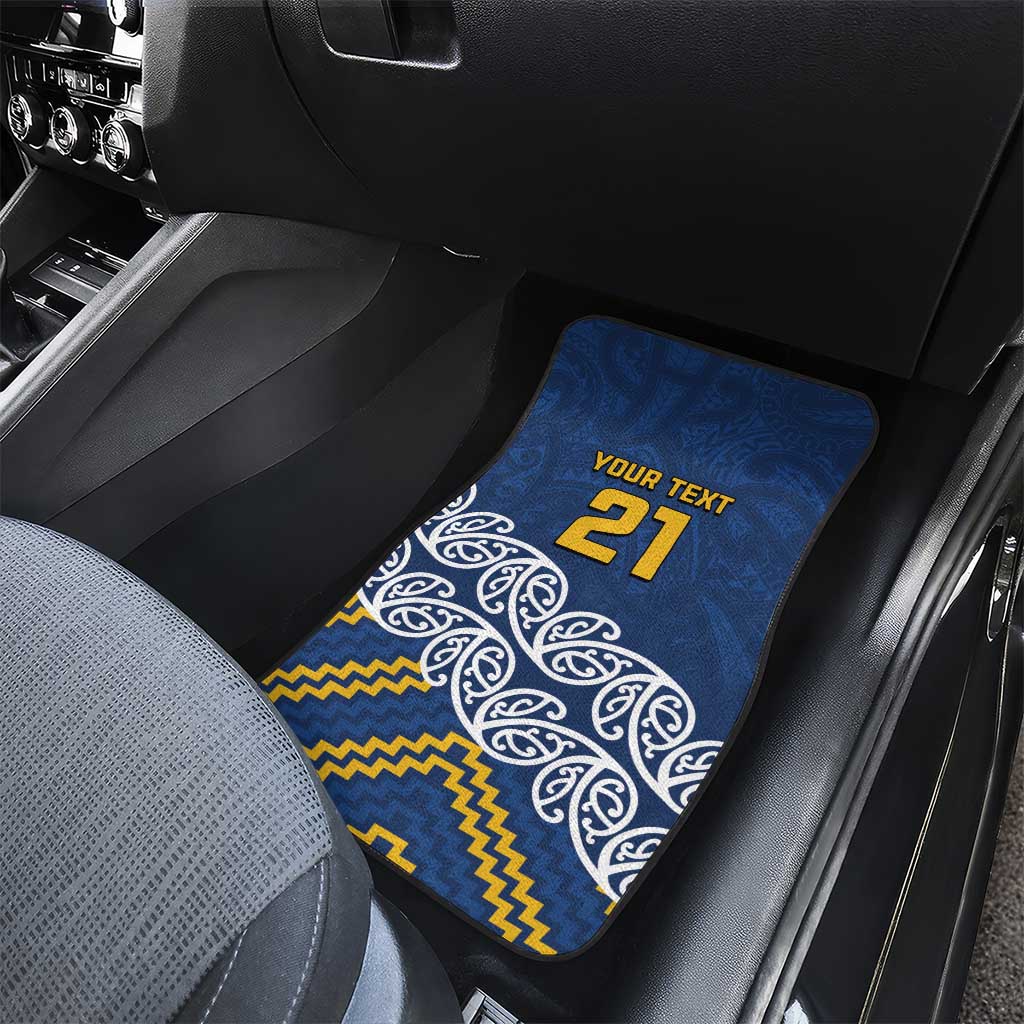 New Zealand Rugby Pacific Custom Car Mats Kahupeka Maori Kowhaiwhai Pattern