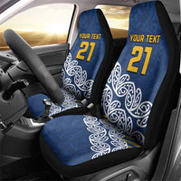 New Zealand Rugby Pacific Custom Car Seat Cover Kahupeka Maori Kowhaiwhai Pattern