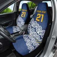New Zealand Rugby Pacific Custom Car Seat Cover Kahupeka Maori Kowhaiwhai Pattern